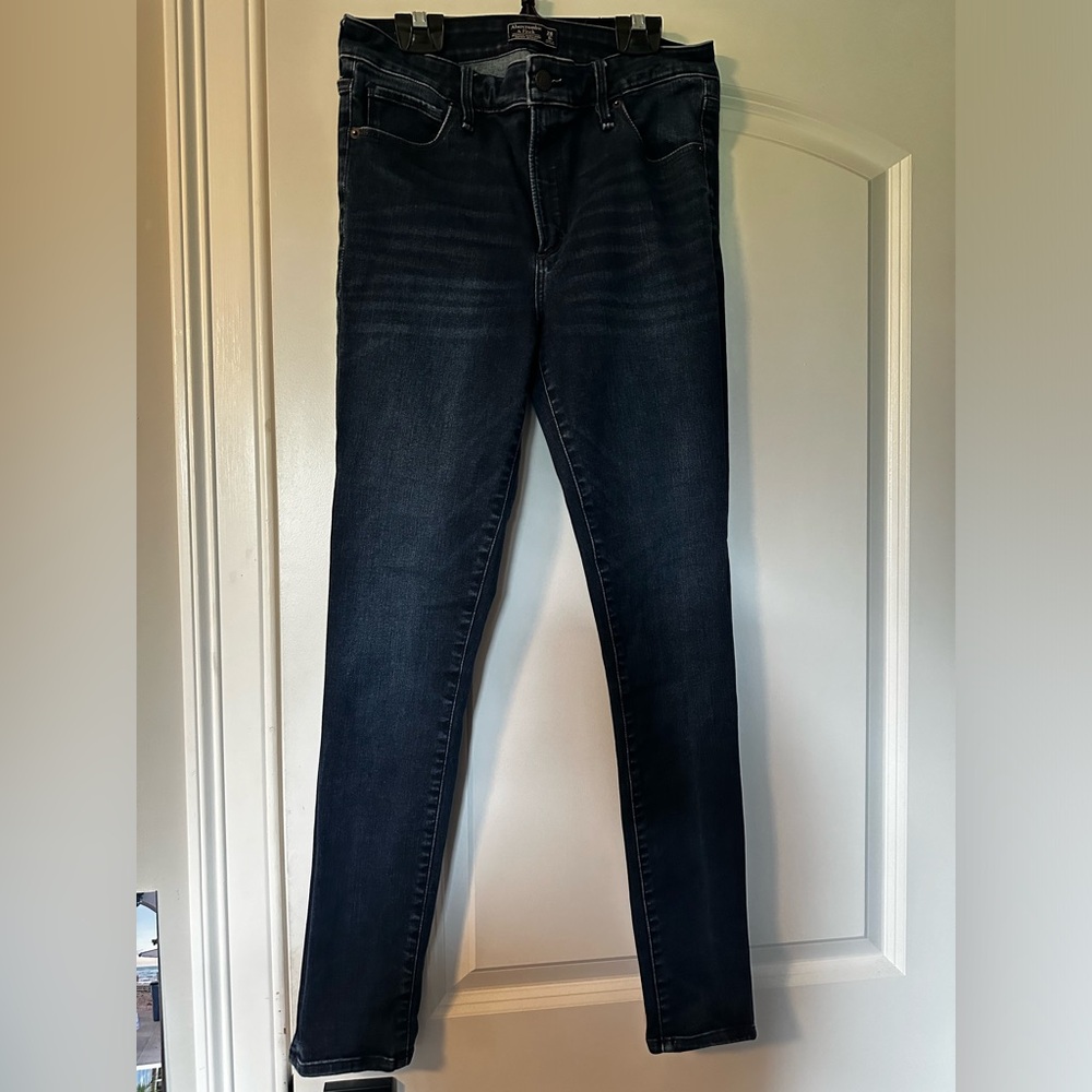 Abercrombie & Fitch Simone High Rise Super Skinny Jeans dark blue